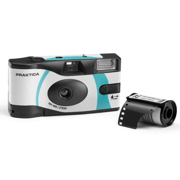 PRAKTICA 35mm Single Use Disposable Film Camera with Flash 27 Exposure ISO400 Film