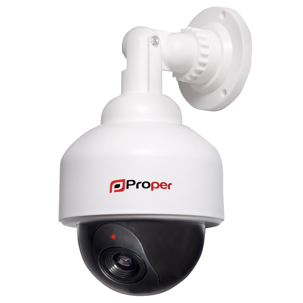 ProperAV Imitation Security Speed Dome Camera with Flashing Light White