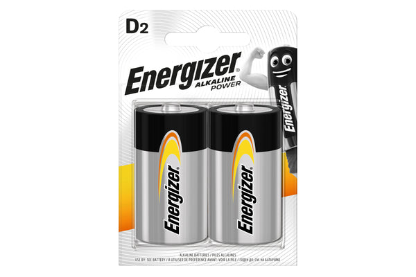 Energizer LR20 Type D Batteries Alkaline 1.5V - Pack of 2