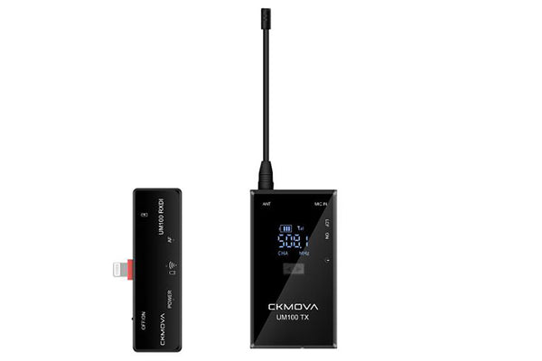 CKMOVA UM100 Kit5 UHF Wireless Microphone with 1x Transmitter + 1x Lightning Receiver