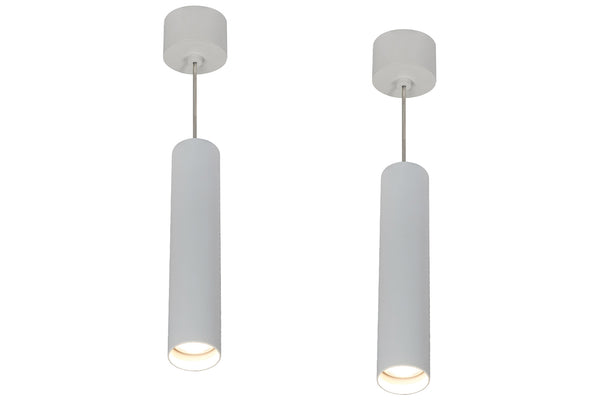 4lite High Output Dimmable 3K LED Ceiling Pendant Light - White, Pack of 2