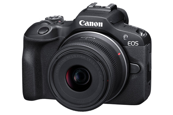 Canon EOS R100 APS-C Mirrorless Camera inc RF-S 18-45mm Lens - Black