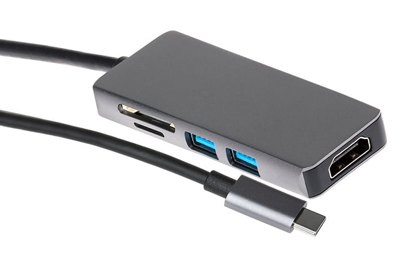 Nikkai USB-C Multiport Hub 2x USB-A 3.0 / HDMI 4K / SD Card Reader