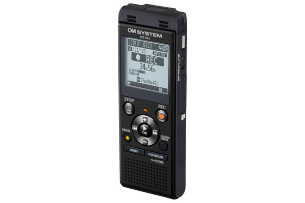 OM System WS-883 Digital Voice Recorder - Black