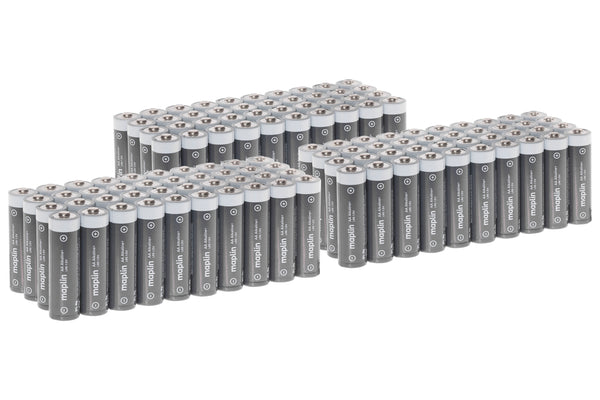 Maplin 120x AA LR6 1.5V Alkaline Batteries 7 Year Shelf Life High Performance