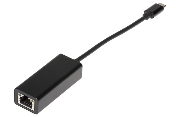 Nikkai Aluminium USB-C to Gigabit RJ45 Ethernet Network LAN Adapter - Black, 0.25m