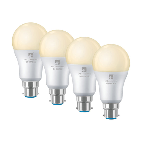 4lite WiZ Connected A60 Warm White WiFi LED Smart Bulb - B22 Bayonet Cap