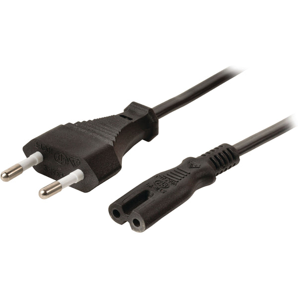 Maplin Power Lead IEC C7 fig 8 2 pin plug to Euro 2 Pin Plug 5m (Not Fused)