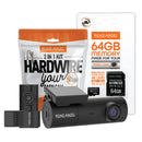 Road Angel Halo Spark Dual Deluxe 1080p Dash Cam 64GB MicroSD Card & Hardwiring Kit