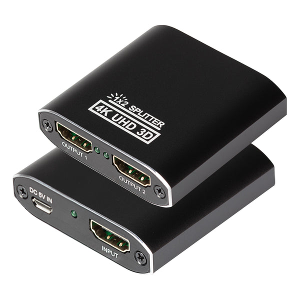 Maplin HDMI Splitter Hub 1Port In 2 Ports Out Ultra HD 4K/30fs 10.2Gps