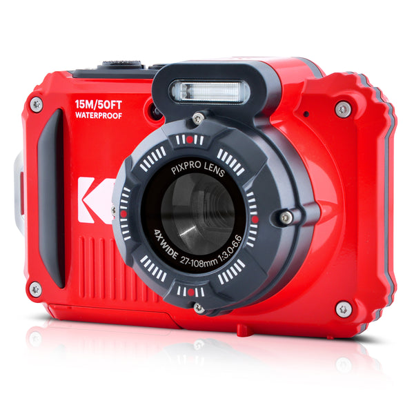 Kodak PIXPRO WPZ2 16MP 4x Zoom Tough Compact Camera - Red