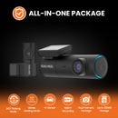 Road Angel Halo Spark Dual Deluxe 1080p Dash Cam 64GB MicroSD Card & Hardwiring Kit