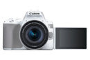 Canon EOS 250D White SLR Camera Kit inc 18-55mm IS STM Lens, Sandisk 32GB SD Card, Neck Strap & Bag