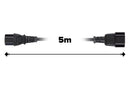Maplin Power Lead IEC C14 Male Plug to C13 Female Extension Lead 5m - Black