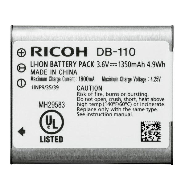 Ricoh DB-110 Li-ion Rechargeable Battery for Theta X WG-6 GRIII G-900