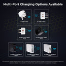 Maplin 3 Port USB Wall Charger 2x USB-C 1x USB-A GaN PD QC 3.0 45W High Speed Charging