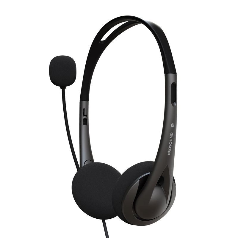ProSound Stereo USB-A Headset Electret Condenser Boom Microphone 1.2m cord