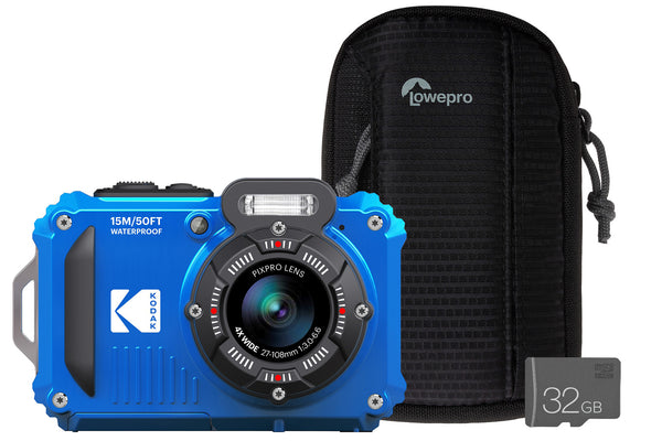Kodak PIXPRO WPZ2 16MP 4x Zoom Tough Compact Camera - Blue