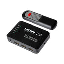 Maplin HDMI Switch 5 Ports In 1 Port Out Ultra HD 4K@60Hz with Remote Control