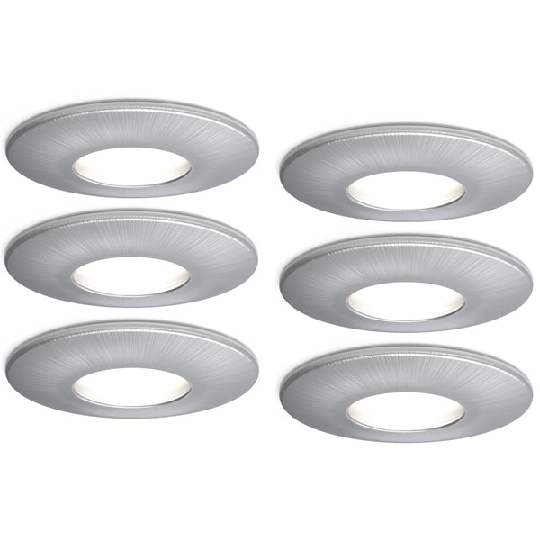 4lite IP65 GU10 Fire-Rated Downlight - Satin Chrome