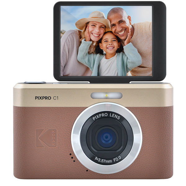 Kodak PIXPRO C1 13MP 4x Digital Zoom Compact Camera - Brown