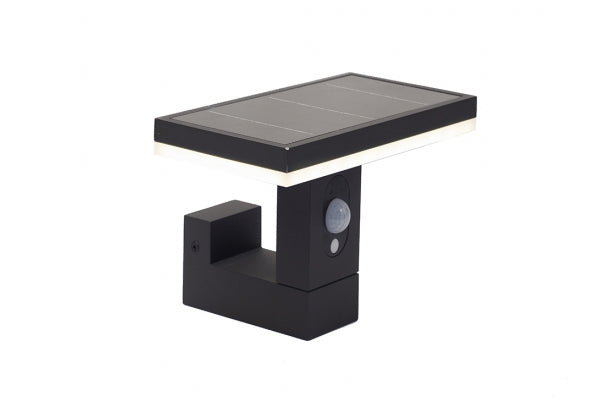 4lite Die Cast Aluminium Solar LED Pavia Wall Light with 2 Modes & Motion Detector - Graphite