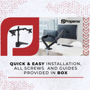 ProperAV Desk Monitor Mount Dual Articulated Swing Arms 17''- 32'' VESA Max 100x100