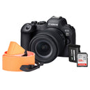 Canon EOS R6 MK II Camera Kit inc RF24-105 F4-7.1 IS STM Lens, Additional LP-EP6 Battery, 128GB SD Card & Neck Strap