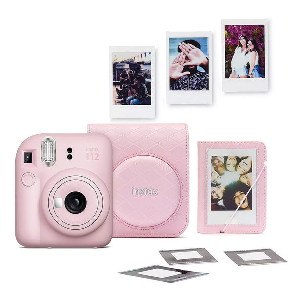 Fujifilm Instax Mini 12 Instant Camera with Case, Photo Album, Stickers, 10 Shot