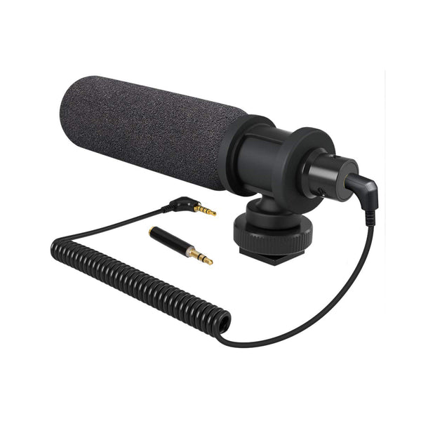 PROSOUND Shotgun Microphone Super Cardioid Electret Condenser 3.5mm Jack Cold Shoe Mount