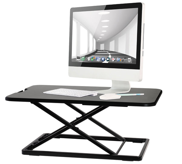ProperAV LITE Stand Up Desk Converter with 6 Height Settings - Black
