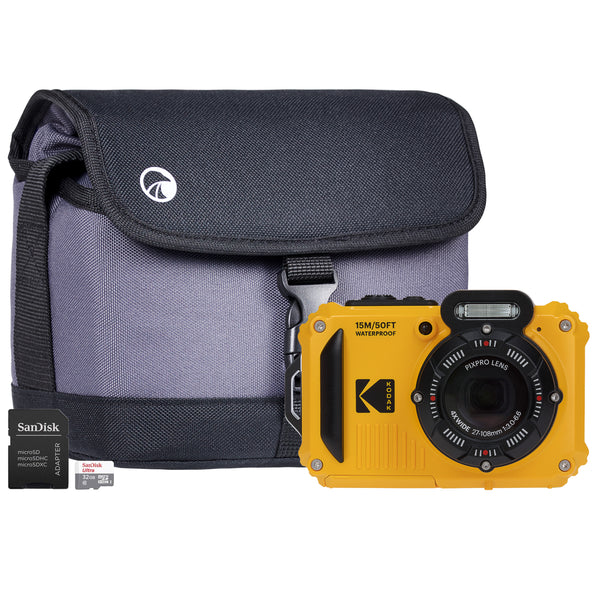 Kodak PIXPRO WPZ2 16MP 4x Zoom Tough Compact Camera - Yellow