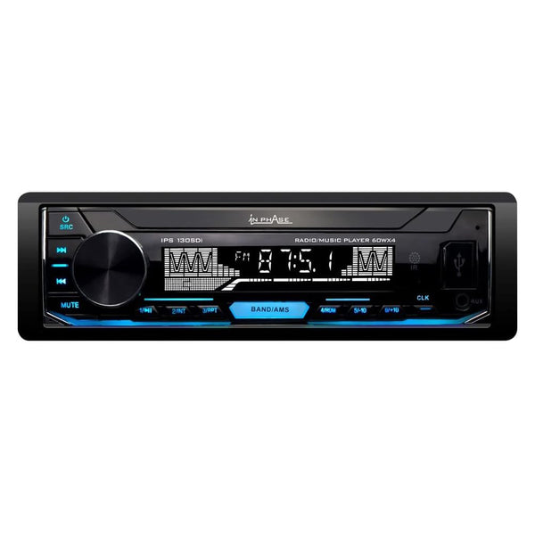 In Phase IPS130SDI Mechless Car Stereo - USB, SD Card, AUX
