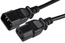 Maplin Power Lead IEC C14 Male Plug to C13 Female Extension Lead 2m - Black