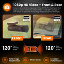 Road Angel Halo Spark Dual Deluxe 1080p Dash Cam 64GB MicroSD Card & Hardwiring Kit