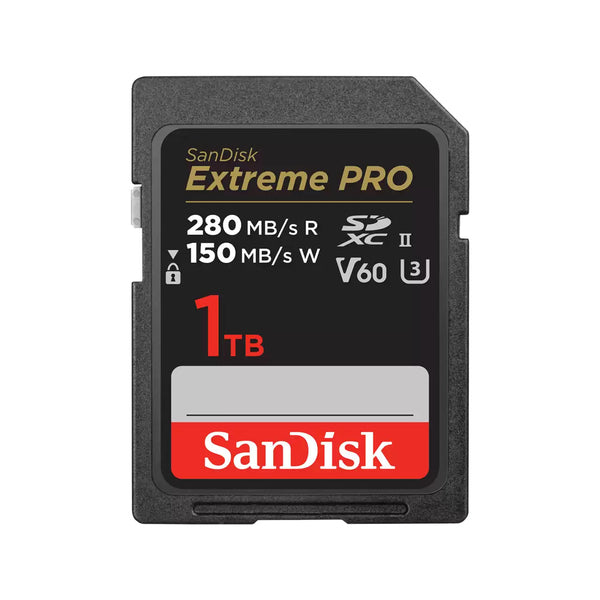 SanDisk 1TB Extreme Pro SDXC Class 10 UHS-II Card 280 MB/s, 150 MB/s