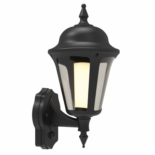 4lite Contemporary IP65 LED Lantern with PIR Sensor - Black