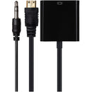 Maplin Mini HDMI Male to VGA Female + 3.5mm Audio Jack Port Adapter 0.15m Cable