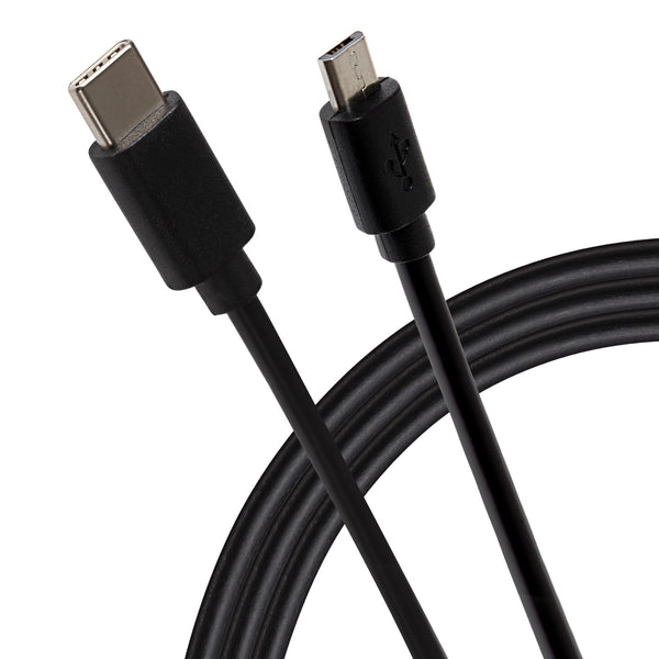 Maplin USB-C to Micro USB-B Cable Braided 1m
