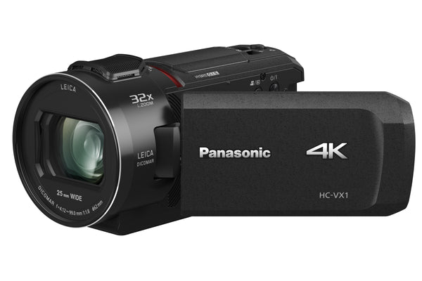 Panasonic HC-VX1 4K Camcorder 24x Optical Zoom, 3" LCD, WiFi, SD/SDHC/SDXC Compatible - Black