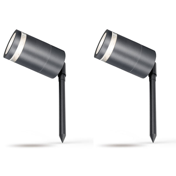 4lite Marinus GU10 Outdoor Garden Spike Light - Anthracite