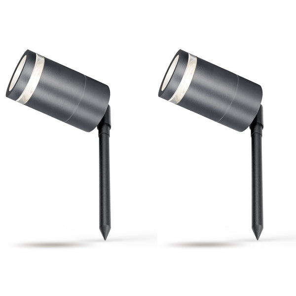 4lite Marinus GU10 Outdoor Garden Spike Light - Anthracite