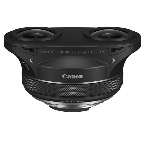 Canon RF-S 3.9mm F3.5 STM Dual Fisheye VR Lens for EOS R7 Cameras - Black