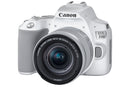 Canon EOS 250D White SLR Camera Kit inc 18-55mm IS STM Lens, Sandisk 32GB SD Card, Neck Strap & Bag