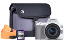 Canon EOS 250D White SLR Camera Kit inc 18-55mm IS STM Lens, Sandisk 32GB SD Card, Neck Strap & Bag