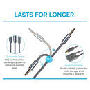 Maplin 3.5mm Aux Stereo 3 Pole TRS Jack Plug to Twin 3.5mm Female Jack Splitter Cable 0.25m