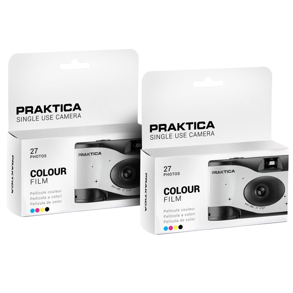 PRAKTICA Single Use Disposable Colour Film Camera with Flash - Wedding White