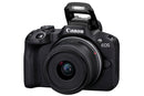 Canon EOS R50 Camera Kit inc RF-S 18-45mm Lens, Sandisk 128GB SD Card & Neck Strap - Black