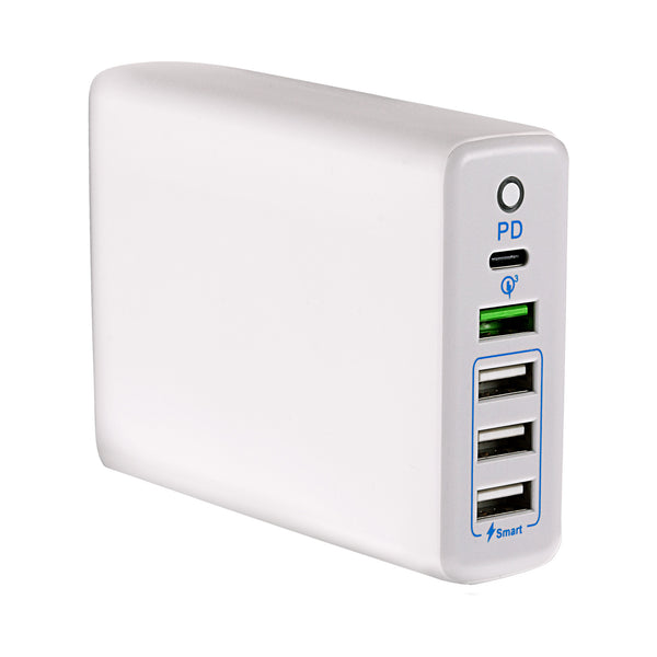 Maplin 5 Port USB Charging Station 20W 1x USB-C PD QC 3.0 4x USB-A 1.5m Cable