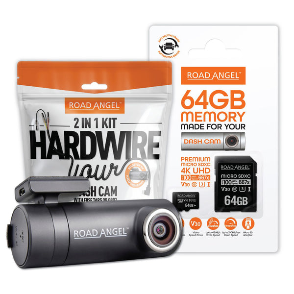 Road Angel Halo Drive 2 1440p Dash Cam inc 64GB SD Card & Hardwiring Kit